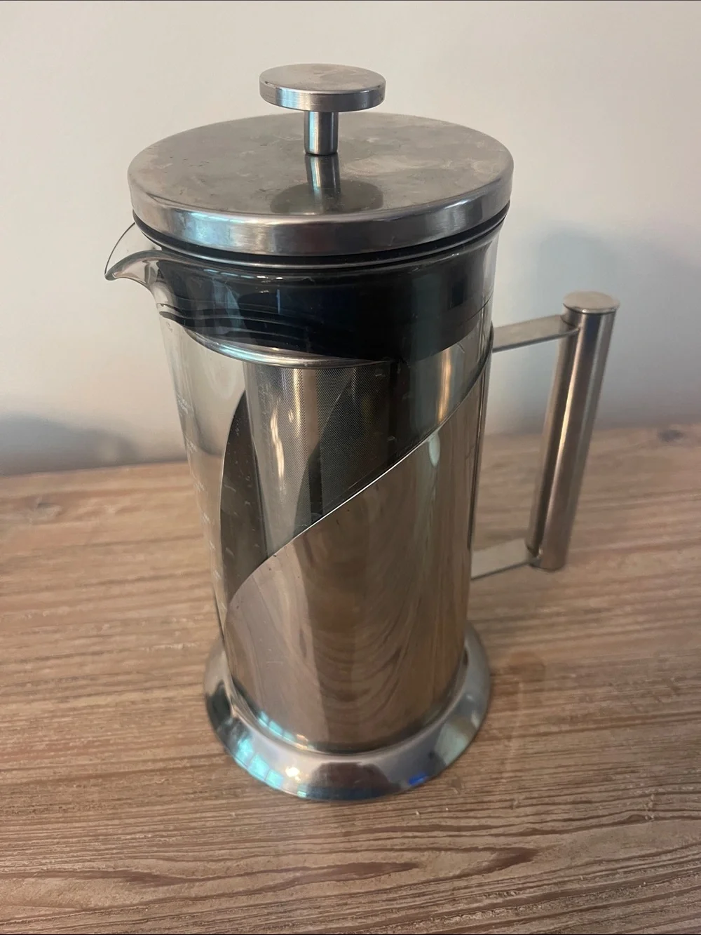 Stainless Steel Silver French Press Coffee Maker - Silver
